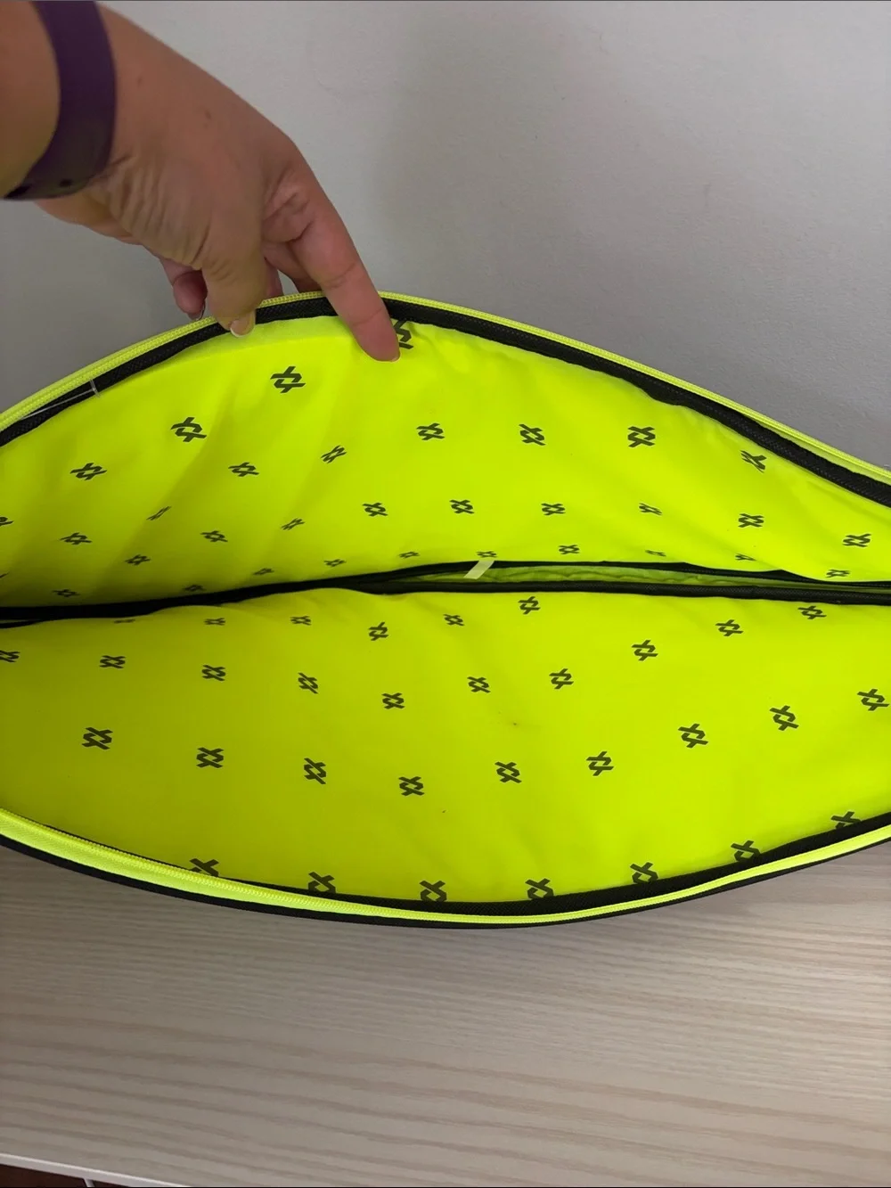 Volkl Black & Neon Yellow Tennis Racket Cover
